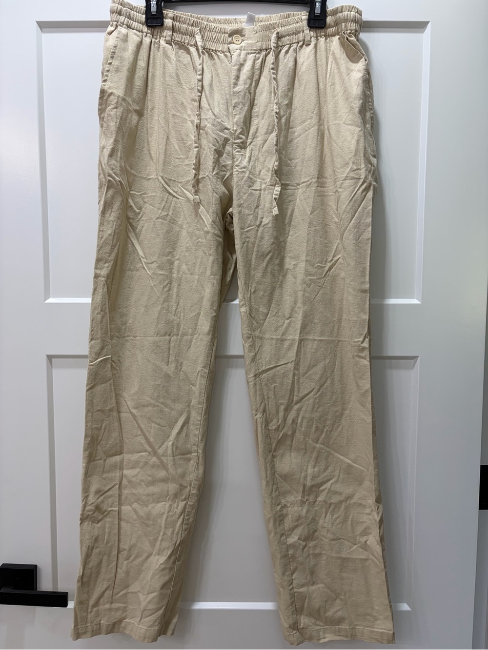 Sailwind Women’s Preppy Flowy Lightweight Linen-Blend Drawstring Pants - Beige - Picture 2 of 6